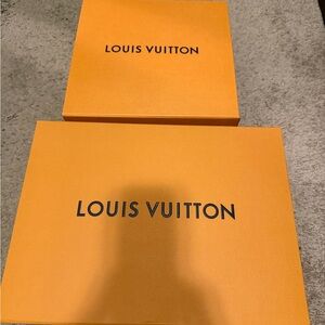 2 Louis Vuitton Signature Orange Gift Boxes